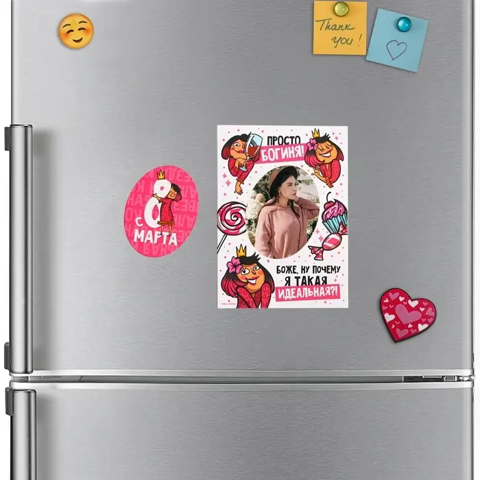 Магнит-фоторамка «Богиня. 8 Марта», 10×14 см