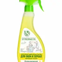 Средство для мытья окон и зеркал Synergetic «Цветущий лимон», 500 мл