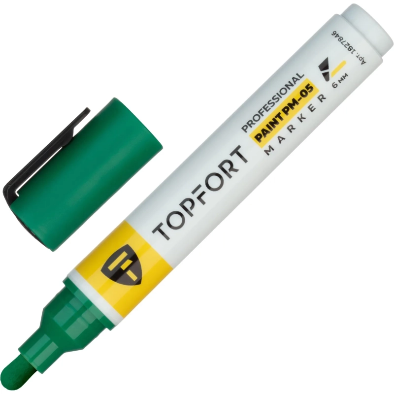 Маркер лаковый Topfort Paint 6 мм зеленый