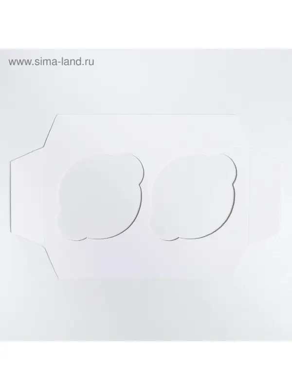 Коробка для капкейков, кондитерская упаковка, 2 ячейки &laquo;Любви&raquo;, 16 х 8 х 10 см