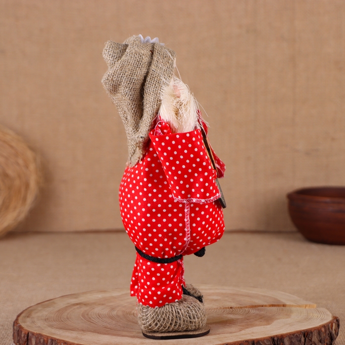 Оберег-домовой Оберег-домовой "Славуся в льняном колпаке, с рублём", МИКС