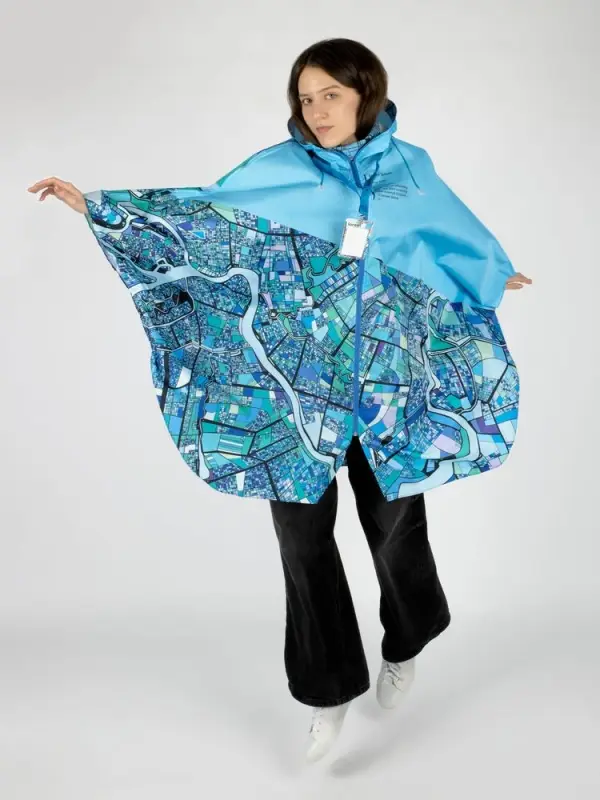 Дождевик-пончо AquaStop взрослый на заказ, разноцветный, единый размер Дождевик-пончо AquaStop взрослый на заказ, разноцветный, единый размер