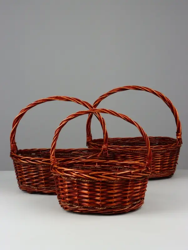 Набор корзин (ива), 43х39 H15 HH39 B38х28;38х33 H14 HH35 B33х23,32х27 H13 HH30 B28х21,3 шт.,