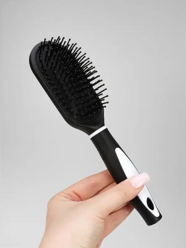 Расчёска массажная, 6.7&times;24 (&plusmn;1) см, чёрная