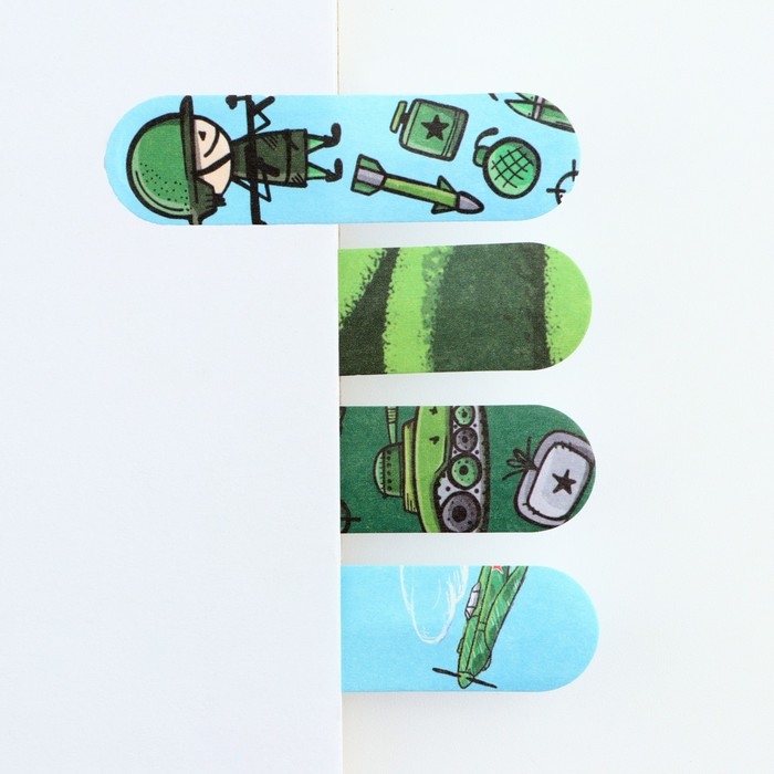 Стикеры для заметок, с липким краем, 20 листов, 4 шт. «С 23 февраля» Стикеры для заметок, с липким краем, 20 листов, 4 шт. «С 23 февраля»