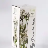 Ваза &laquo;Сфера&raquo;, листочки, h=26 см, стекло, белая