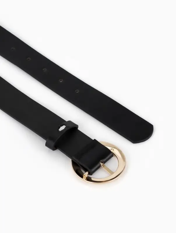 Ремень женский, 4&times;110 см, матовая пряжка, 1 прокол, чёрный