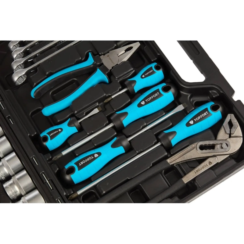 Набор инструмента TOPFORT 55 предметов 1/4 и 1/2