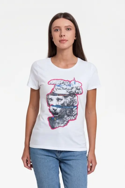 Футболка женская «Смотри вглубь», белая, размер S Футболка женская «Смотри вглубь», белая, размер S