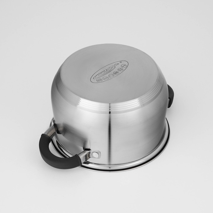 Набор посуды «Ирида», 3 предмета: кастрюли 2,9 л, 3,9 л, ковш 1,9 л, капсульное дно, индукция Набор посуды «Ирида», 3 предмета: кастрюли 2,9 л, 3,9 л, ковш 1,9 л, капсульное дно, индукция