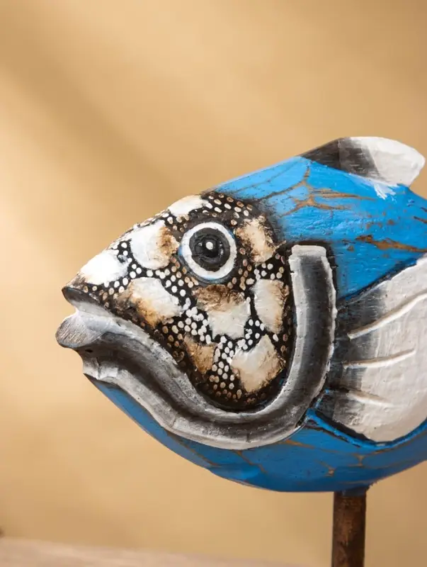 Сувенир Сувенир "Рыба" дерево 25х7х18 см, цв. бирюзовый