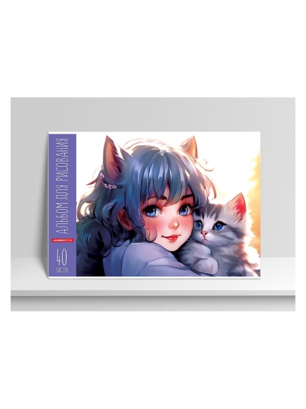 Альбом для рисования А4, 40 листов на клею «Милое объятие», ВД-лак, плотность 100 г/м² Альбом для рисования А4, 40 листов на клею «Милое объятие», ВД-лак, плотность 100 г/м²