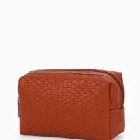 Косметичка дор Плетенка, 16*5*10, отдел на молнии, коричневый