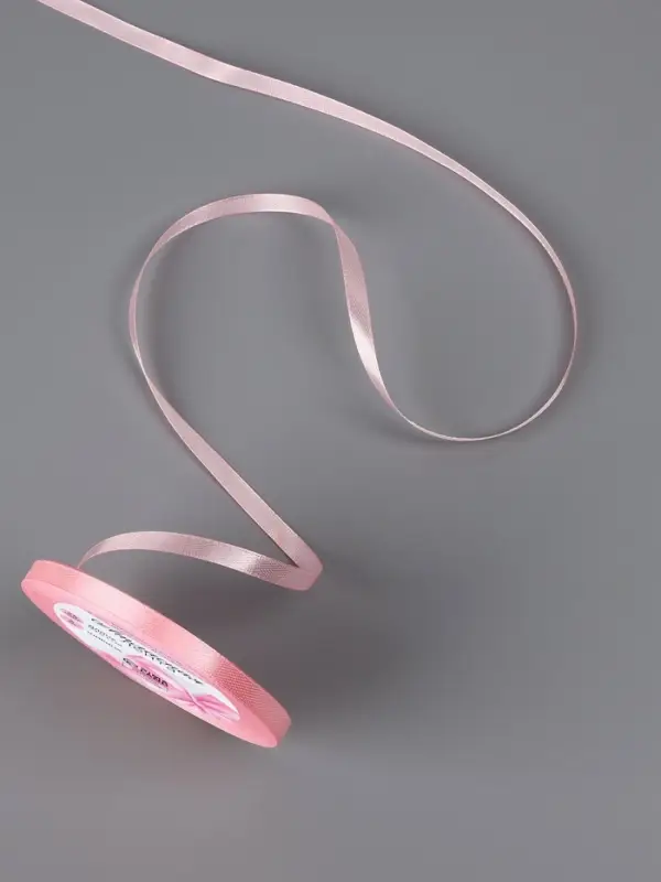 Лента атласная, 6 мм × 23±1 м, розовая №04 Лента атласная, 6 мм × 23±1 м, розовая №04