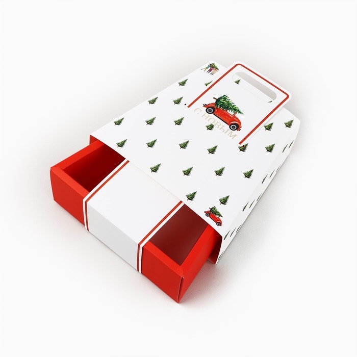 Коробка новогодняя складная с ручками «С Новым годом!» 23 х 8 х 32 см, Новый год Коробка новогодняя складная с ручками «С Новым годом!» 23 х 8 х 32 см, Новый год