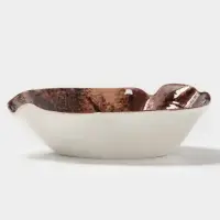 Салатник Magistro Wood, 350 мл, d=16.6 см, фарфор, коричневый