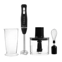 Блендер Sakura SA-6266SBK, погружной, 600 Вт, 2 скорости, стакан 0.7 л, чоппер 0.5 л, венчик