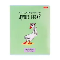 Тетрадь 48 листов в клетку &laquo;Гусь-веселюсь №1&raquo;, обложка мелованный картон, МИКС