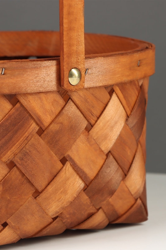 Корзина плетёная, 23×18×12 см, ручка h=13 см, ива, натуральный цвет