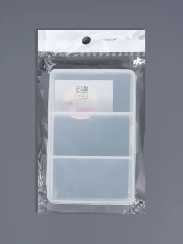 Органайзер для хранения мелочей, 3 ячейки, 11&times;7&times;2.5 см, прозрачный