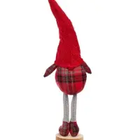 Фигура текстиль &laquo;Гном в красном&raquo; 55 см, 1 LED, от батареек AG13&times;3, свечение тёплое белое
