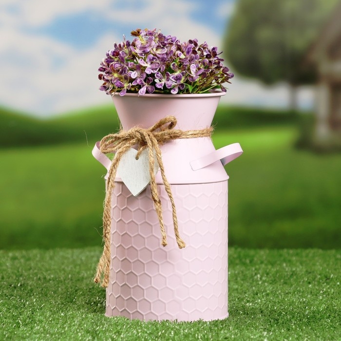 Кашпо - ваза  Кашпо - ваза "Кирсти" розовая, 19х10х10см