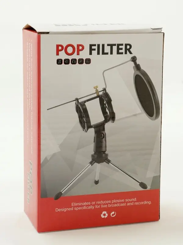 Микрофонная стойка настольная с поп-фильтром
