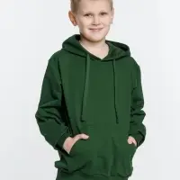 Худи детское Kirenga Kids 2.0, темно-зеленое, 14 лет
