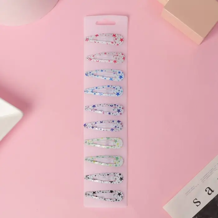 Невидимка для волос  Невидимка для волос "Классика" (набор 10 шт) звездочки