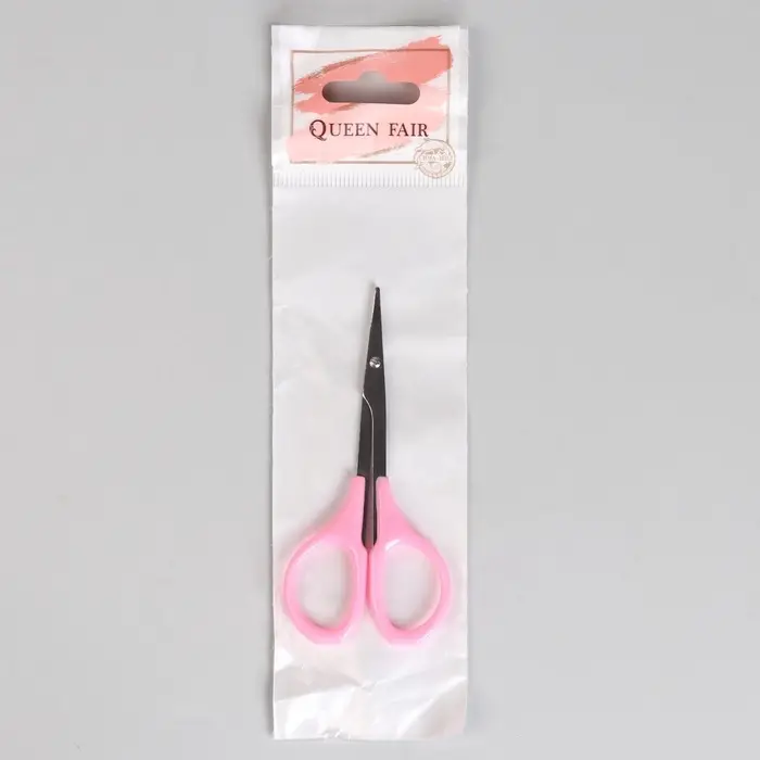 Ножницы маникюрные, загнутые, 9 см, МИКС