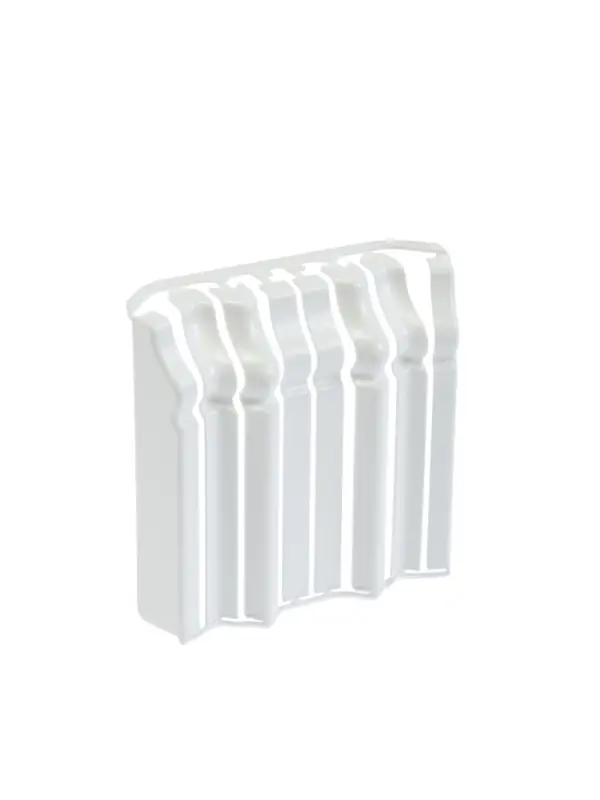 Накладки для фигурного плинтуса &laquo;Идеал. Дюра&raquo;, 80 мм. 8 штук, цвет 001 белый