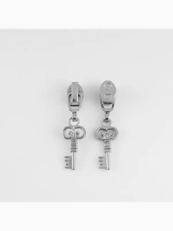 Бегунок для молнии &laquo;Спираль&raquo;, №3, &laquo;Ключ&raquo;, 10 шт., цвет никель