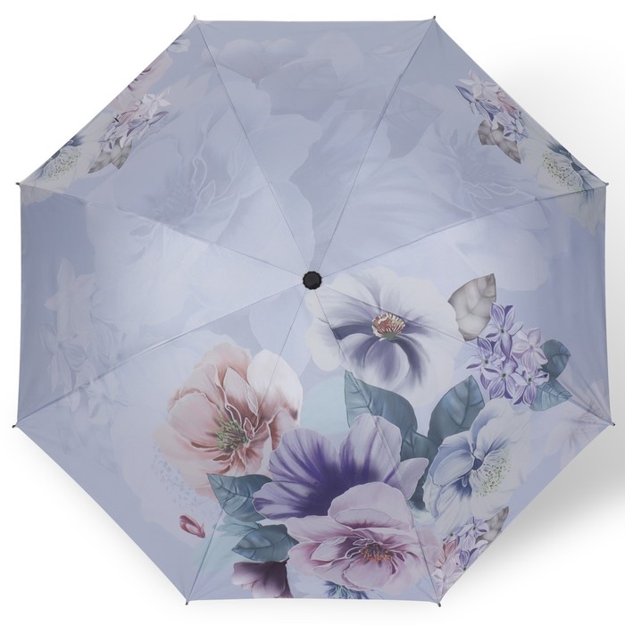 Зонт механический «Фиалки», эпонж, 4 сложения, 8 спиц, R = 49/55 см, D = 110 см, цвет МИКС Зонт механический «Фиалки», эпонж, 4 сложения, 8 спиц, R = 49/55 см, D = 110 см, цвет МИКС
