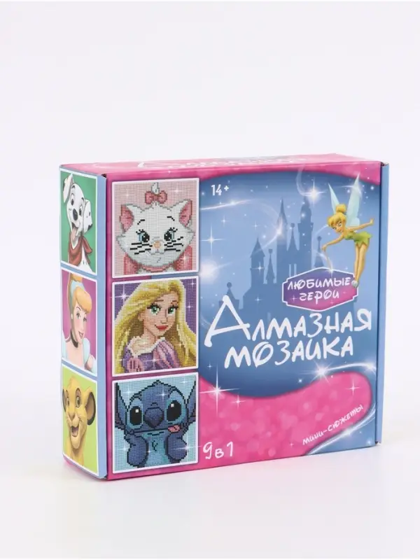 Алмазная мозаика &laquo;Мини-сюжеты&raquo; 9 в 1, полное заполнение, &laquo;Любимые герои&raquo;