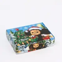 Набор подарочных коробок 3 шт. &laquo;Новый год&raquo;, Чебурашка, 21&times;15&times;5 см