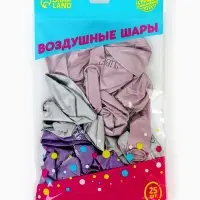 Воздушные шары латексные 12" &laquo;Комплименты для девушки&raquo;, 25 шт., ХРОМ