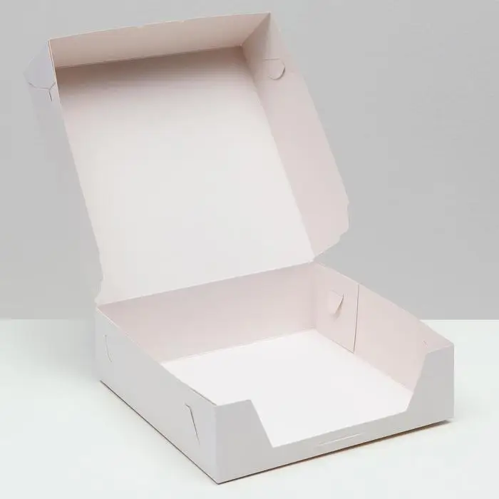 Кондитерская упаковка без окна, белая, 23 х 23 х 7 см Кондитерская упаковка без окна, белая, 23 х 23 х 7 см