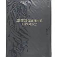 Папка &laquo;Дипломный проект&raquo; А4 бумвинил, гребешки/сутаж, без бумаги, синяя (вместимость до 150 листов)