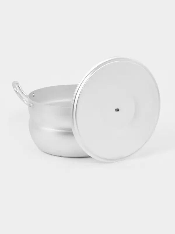 Набор кастрюль &laquo;Матрёшка&raquo;, 7 предметов: 1.7 л, 2.5 л, 3 л, 4.5 л, 6 л, 8 л, 10 л, металлические ручки и крышки, листовой алюминий 1.5-1.75 мм, серебристая