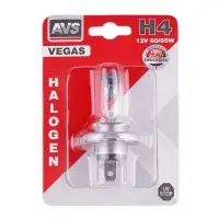 Галогенная лампа AVS Vegas в блистере H4.12V.60/55W.1шт.