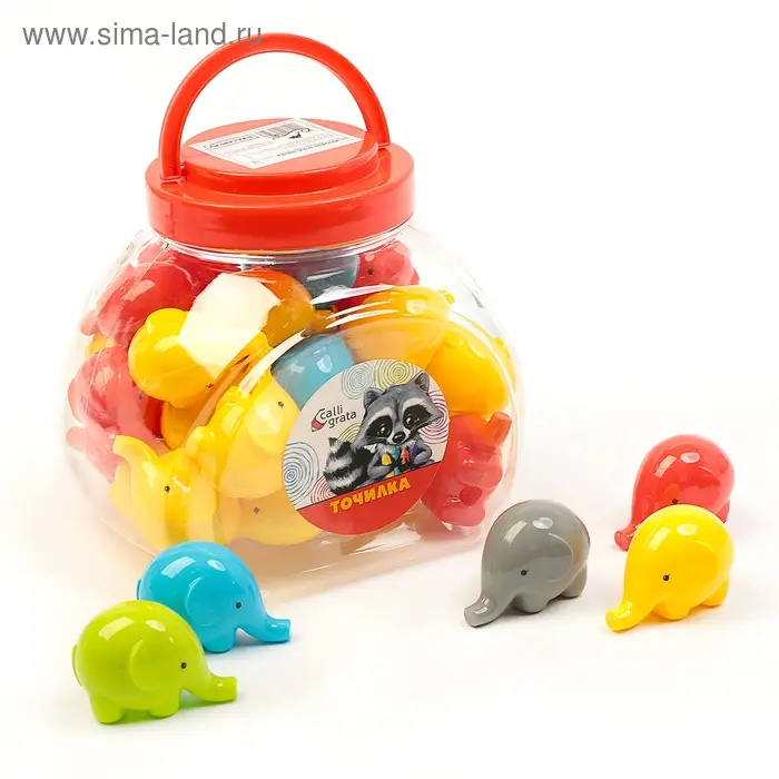 Точилка с контейнером «Слоник», МИКС Точилка с контейнером «Слоник», МИКС