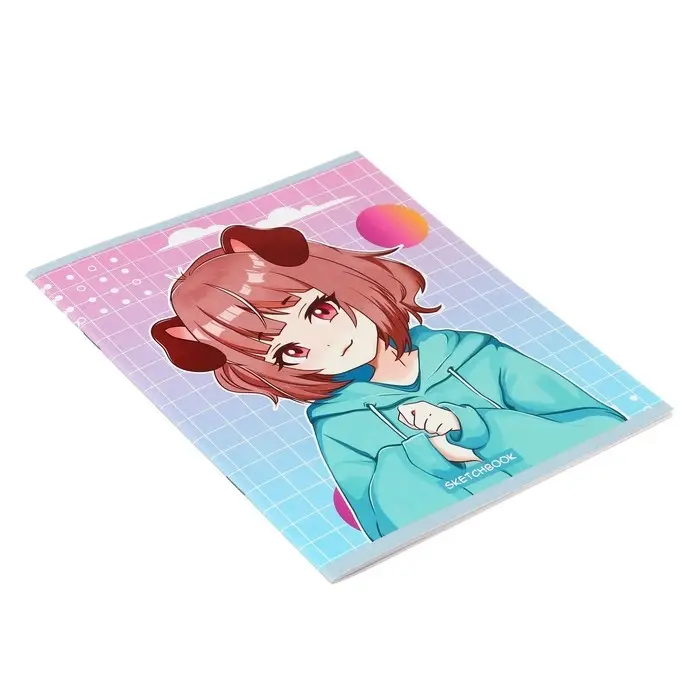 Тетрадь для скетчей А5, 16 листов Girl, обложка мелованный картон, блок 100 г/м² Тетрадь для скетчей А5, 16 листов Girl, обложка мелованный картон, блок 100 г/м²