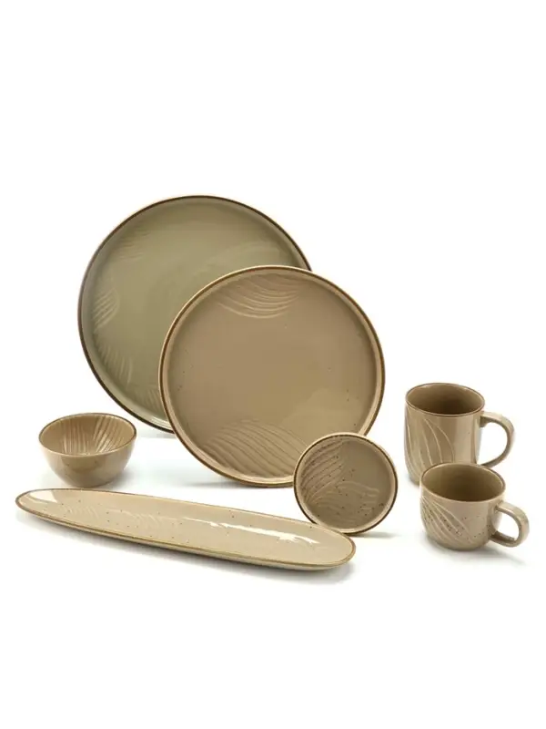 Тарелка суповая керамическая &laquo;Песчаный берег&raquo;, 10&times;5 см, ручная работа