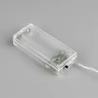 Гирлянда &laquo;Нить&raquo; 2 м, роса с насадками &laquo;Снежинка&raquo;, IP20, серебристая нить, 20 LED, 2 режима, от батареек АА&times;2, свечение белое