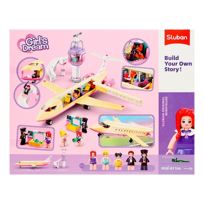 Конструктор Розовая мечта «Самолёт мечты», 384 детали Конструктор Розовая мечта «Самолёт мечты», 384 детали