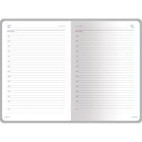 Ежедневник недатированный А5+&nbsp;SIDNEY NEBRASKA серый,сереб.обр,136л 3-128/22