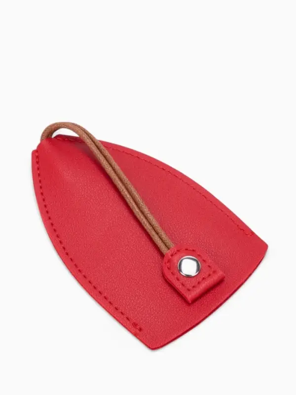 Ключница карманная с кольцом, размер 11.5&times;7.5&times;0.3 см, красная