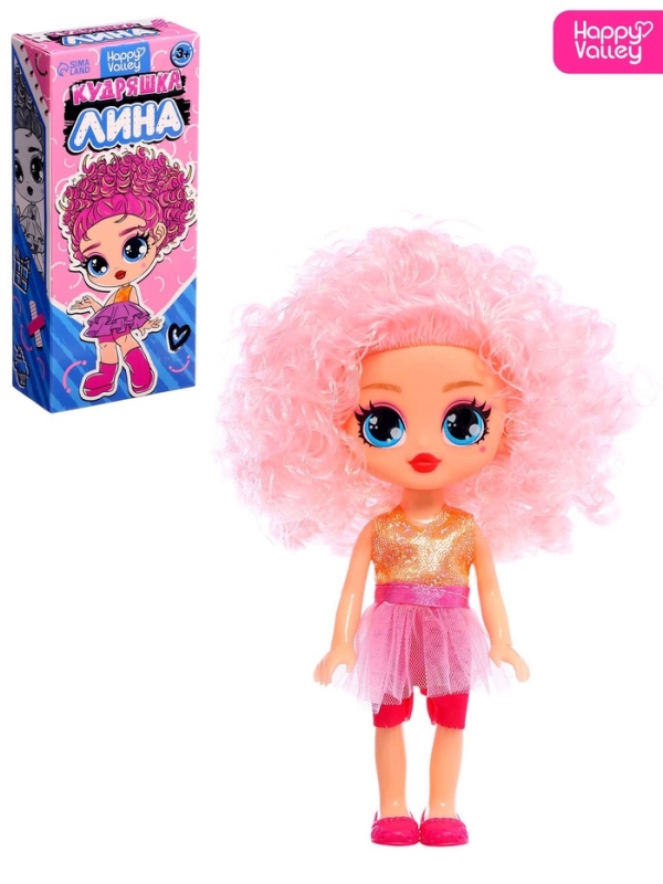Кукла «Кудряшка Лина», светло-розовый Кукла «Кудряшка Лина», светло-розовый