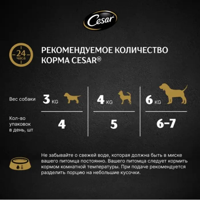 Влажный корм Cesar для собак, паштет с ягнёнком, пауч, 80 г Влажный корм Cesar для собак, паштет с ягнёнком, пауч, 80 г