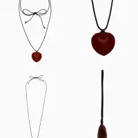 Чокер/кулон на шнурке &laquo;Сердечко&raquo;, кожа, трансформер, коричневый, 150 см
